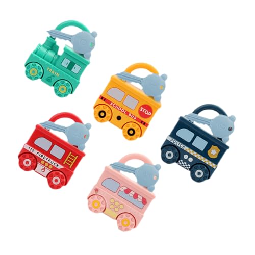 FUNNETOYU 5 Stück Teiliges Lernspielzeug mit Bunten Fahrzeugen Pädagogisches Motorikspielzeug zum Entriegeln und Zuordnen Fördert Feinmotorik und Kognitive Fähigkeiten Leicht und Sicher für FUNNETOYU 5 Stück Teiliges Lernspielzeug mit Bunten Fahrzeugen Pädagogisches Motorikspielzeug zum Entriegeln und Zuordnen Fördert Feinmotorik und Kognitive Fähigkeiten Leicht und Sicher für von FUNNETOYU
