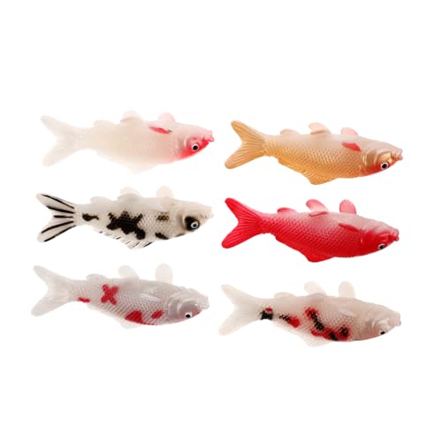 FUNNETOYU 6 Stück Aquarium Dekoration Aquarium Aquarium künstlicher Fisch simulierter Fisch gefälschter Fisch Teich Unterwasser Dekoration Fisch deko Fischfigur kleines Fischdekor PVC von FUNNETOYU