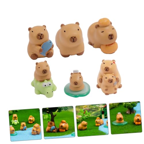 FUNNETOYU 6 Stück Miniatur Capybara Figuren aus Harz Platzsparende Detailreiche Mini Wasserschwein Deko für Schreibtisch Regal DIY Landschaft Niedliche Sammelfiguren für Zuhause und Party FUNNETOYU 6 Stück Miniatur Capybara Figuren aus Harz Platzsparende Detailreiche Mini Wasserschwein Deko für Schreibtisch Regal DIY Landschaft Niedliche Sammelfiguren für Zuhause und Party von FUNNETOYU