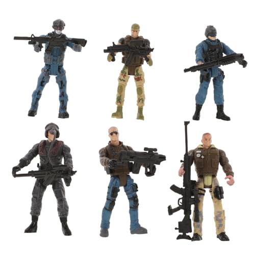 FUNNETOYU 6 Stück Soldaten Figuren Bewegliche Gelenke Action Figuren Soldat Polizei Modell Sammelfiguren für Erwachsene Sammler Dekoration FUNNETOYU 6 Stück Soldaten Figuren Bewegliche Gelenke Action Figuren Soldat Polizei Modell Sammelfiguren für Erwachsene Sammler Dekoration von FUNNETOYU