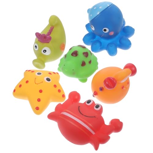 FUNNETOYU 6 Stück Teiliges Badespielzeug mit Flexiblen Bunten Meerestieren Sicher für Fördert Handentwicklung als für Unterhaltsames Wasser Badewanne FUNNETOYU 6 Stück Teiliges Badespielzeug mit Flexiblen Bunten Meerestieren Sicher für Fördert Handentwicklung als für Unterhaltsames Wasser Badewanne von FUNNETOYU