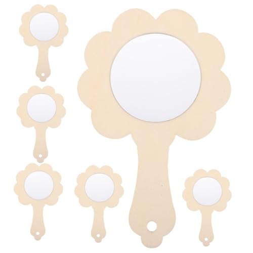 FUNNETOYU 6 Stück Teiliges DIY Holzspiegel zum Basteln für Junge Mädchen Mini Handspiegel aus Leichtem Holz Unbemalt zum Bemalen und Dekorieren Kreatives Bastelzubehör für Kindergeburtstag FUNNETOYU 6 Stück Teiliges DIY Holzspiegel zum Basteln für Junge Mädchen Mini Handspiegel aus Leichtem Holz Unbemalt zum Bemalen und Dekorieren Kreatives Bastelzubehör für Kindergeburtstag von FUNNETOYU