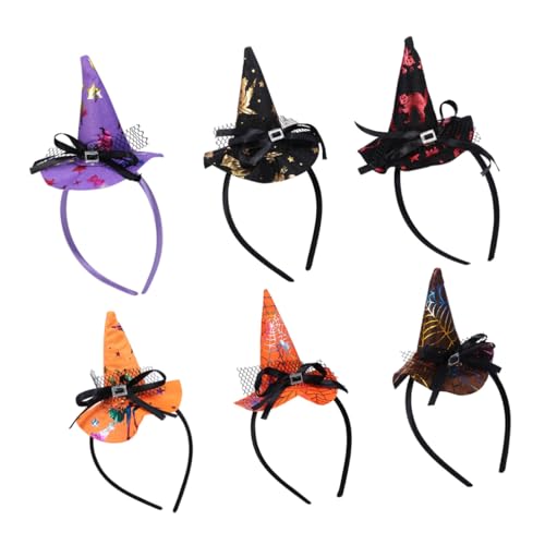 FUNNETOYU 6 Stück Teiliges Halloween Stirnband Hexenhut Spinnennetz Modisch und Elegant Geeignet für Mädchen Frauen Kopfbedeckung für Halloween Kostüm Party und Rollenspiele FUNNETOYU 6 Stück Teiliges Halloween Stirnband Hexenhut Spinnennetz Modisch und Elegant Geeignet für Mädchen Frauen Kopfbedeckung für Halloween Kostüm Party und Rollenspiele von FUNNETOYU
