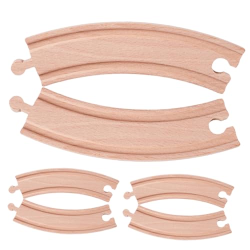 FUNNETOYU 6 Stück Teiliges Holzeisenbahn Zubehör Gebogene Schienen Holzgleis Fördert Motorik Denkvermögen Spielspaß für Jungen Mädchen Ab Jahren FUNNETOYU 6 Stück Teiliges Holzeisenbahn Zubehör Gebogene Schienen Holzgleis Fördert Motorik Denkvermögen Spielspaß für Jungen Mädchen Ab Jahren von FUNNETOYU