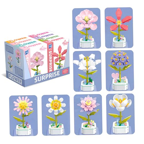 FUNNETOYU Blumen Bausteine Set Kunststoff Kreatives Bauspielzeug Für Erwachsene Mit Einfach Zusammenzubauendem Blumentopf Fördert Feinmotorik Und Hand Augen Koordination FUNNETOYU Blumen Bausteine Set Kunststoff Kreatives Bauspielzeug Für Erwachsene Mit Einfach Zusammenzubauendem Blumentopf Fördert Feinmotorik Und Hand Augen Koordination von FUNNETOYU