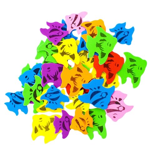 FUNNETOYU Bunte Selbstklebende Fischform Eva Schwamm Sticker für DIY Bastelprojekte Belohnungsaufkleber Schuldekoration Sicher Langlebig FUNNETOYU Bunte Selbstklebende Fischform Eva Schwamm Sticker für DIY Bastelprojekte Belohnungsaufkleber Schuldekoration Sicher Langlebig von FUNNETOYU