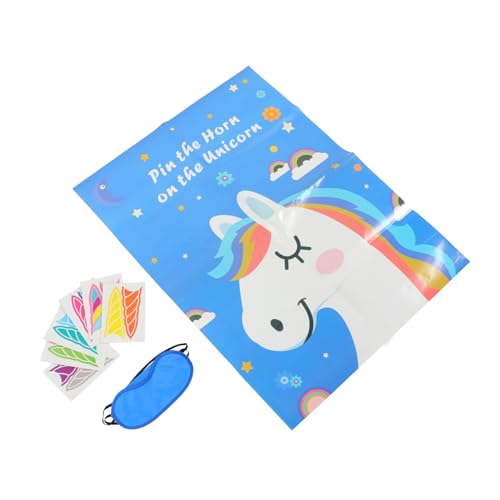 FUNNETOYU Einzigartiges Einhorn Partyspiel für Weichem Augenbinde Kreatives Bastelspiel für Geburtstag Praktische Sticker und Wanddekoration für Mädchenzimmer FUNNETOYU Einzigartiges Einhorn Partyspiel für Weichem Augenbinde Kreatives Bastelspiel für Geburtstag Praktische Sticker und Wanddekoration für Mädchenzimmer von FUNNETOYU