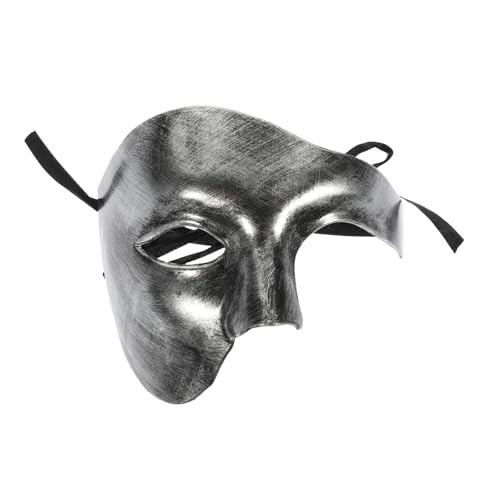 FUNNETOYU Halbgesichtsmaske Halloween Vintage Silber Dekorative Party Requisite aus Langlebigem Material für Karneval Festival Kostüm Zubehör FUNNETOYU Halbgesichtsmaske Halloween Vintage Silber Dekorative Party Requisite aus Langlebigem Material für Karneval Festival Kostüm Zubehör von FUNNETOYU