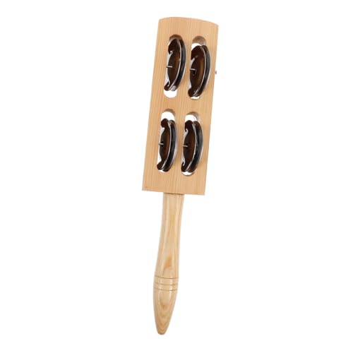 FUNNETOYU Hand Percussion Shaker mit Holz Schellen Klingelnde Hand rassel für Musikalisches Glockeninstrument für Weihnachtsfeiern Musikunterricht und Familienaktivitäten FUNNETOYU Hand Percussion Shaker mit Holz Schellen Klingelnde Hand rassel für Musikalisches Glockeninstrument für Weihnachtsfeiern Musikunterricht und Familienaktivitäten von FUNNETOYU
