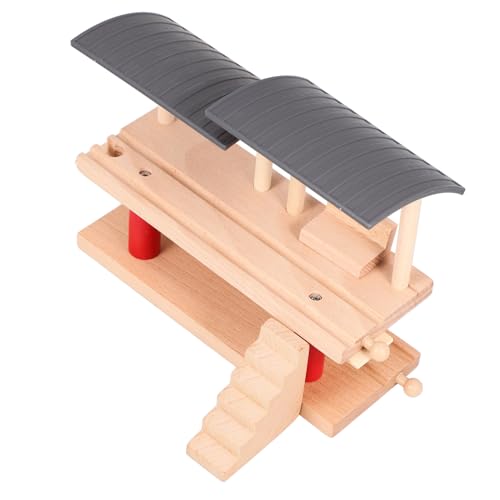 FUNNETOYU Holz Doppelstock Bahnsteig DIY Zugschienen Plattform Kompatibel mit Holzeisenbahn Zügen Robustes Holzmaterial Detailreich für Bahnspielsets FUNNETOYU Holz Doppelstock Bahnsteig DIY Zugschienen Plattform Kompatibel mit Holzeisenbahn Zügen Robustes Holzmaterial Detailreich für Bahnspielsets von FUNNETOYU