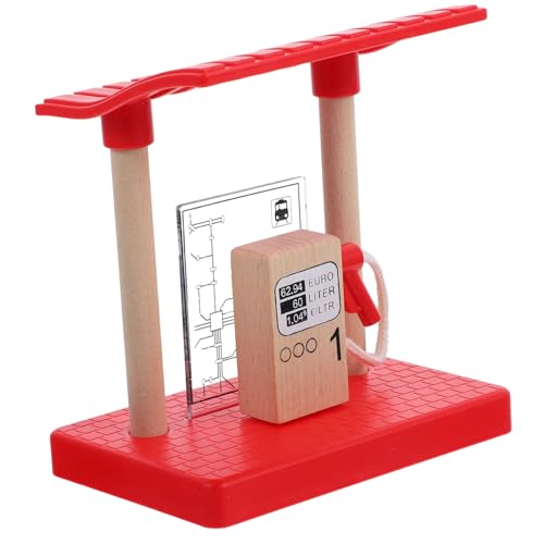 FUNNETOYU Holz Zug Zubehör Gas Station Holz Eisenbahn Tankstelle Robustes Leichtes Detailreiches Modell Geschenk für Kleine Zugfans Kompatibel mit Holzeisenbahnsystemen FUNNETOYU Holz Zug Zubehör Gas Station Holz Eisenbahn Tankstelle Robustes Leichtes Detailreiches Modell Geschenk für Kleine Zugfans Kompatibel mit Holzeisenbahnsystemen von FUNNETOYU