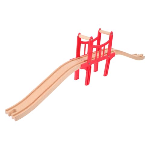 FUNNETOYU Holzeisenbahn Erweiterungsset mit Roter Brücke und S förmigen Gleisverbindern Kompatibel für Flexible Holz Zugstrecken Langlebige Holzschienen für Kreative Spielwelten und FUNNETOYU Holzeisenbahn Erweiterungsset mit Roter Brücke und S förmigen Gleisverbindern Kompatibel für Flexible Holz Zugstrecken Langlebige Holzschienen für Kreative Spielwelten und von FUNNETOYU