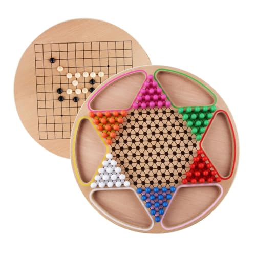 FUNNETOYU Holzspielset Chinesisches Gobang und Chinese Checkers Kompaktes Lernspielzeug für Erwachsene Leicht Tragbares Sicheres Strategiespiel für Intelligenzentwicklung FUNNETOYU Holzspielset Chinesisches Gobang und Chinese Checkers Kompaktes Lernspielzeug für Erwachsene Leicht Tragbares Sicheres Strategiespiel für Intelligenzentwicklung von FUNNETOYU