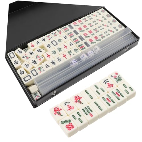 FUNNETOYU Mini Mahjong Set Chinesisches Reisespiel mit Solid Geschnitzten Fliesen Klar Bedruckt Glatte Oberfläche Lustiges Miniatur für Party und Unterhaltung FUNNETOYU Mini Mahjong Set Chinesisches Reisespiel mit Solid Geschnitzten Fliesen Klar Bedruckt Glatte Oberfläche Lustiges Miniatur für Party und Unterhaltung von FUNNETOYU