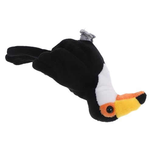 FUNNETOYU Mini -vogelfingerpuppe Kleinkind Handpuppen Vogel Handpuppe Handpuppen Für Kleinkinder Handpuppen Für Vogelpuppe Tierische Fingerpuppen Handpuppentier Tierpuppe Black Plüsch von FUNNETOYU