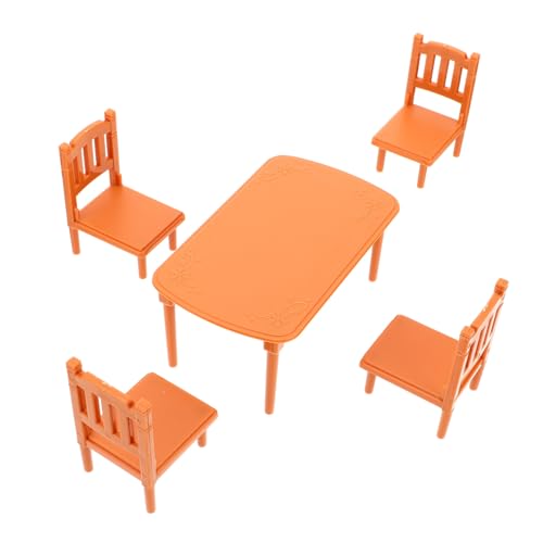 FUNNETOYU Esstisch Mini-Tisch Und Stühlen Spielhausmöbel Aus Hochwertigem Material Klein Und Naturgetreu Für Puppenhaus Und Kindergeschenk FUNNETOYU Esstisch Mini-Tisch Und Stühlen Spielhausmöbel Aus Hochwertigem Material Klein Und Naturgetreu Für Puppenhaus Und Kindergeschenk von FUNNETOYU
