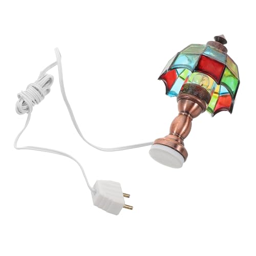 FUNNETOYU Miniatur Schreibtischlampe Modell Retro LED Licht Puppenhaus Dekoration Batteriebetrieben ohne Batterie Warmes Licht für Kleine Räume und Miniaturzimmer FUNNETOYU Miniatur Schreibtischlampe Modell Retro LED Licht Puppenhaus Dekoration Batteriebetrieben ohne Batterie Warmes Licht für Kleine Räume und Miniaturzimmer von FUNNETOYU