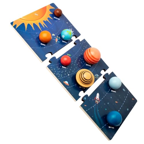 FUNNETOYU Montessori Holzpuzzle Sonnensystem Planeten Lernspielzeug für Kleinkinder Sicher Interaktiv und Kreativ zur Frühkindlichen und Eltern Junge Mädchen FUNNETOYU Montessori Holzpuzzle Sonnensystem Planeten Lernspielzeug für Kleinkinder Sicher Interaktiv und Kreativ zur Frühkindlichen und Eltern Junge Mädchen von FUNNETOYU