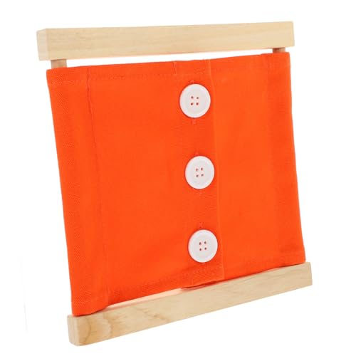 FUNNETOYU Montessori Lernspielzeug Busy Board mit Großen Knöpfen Motorisches Anziehspielzeug für Kindergarten Pädagogisches Ankleidebrett zur Feinmotorischer Fähigkeiten Orange FUNNETOYU Montessori Lernspielzeug Busy Board mit Großen Knöpfen Motorisches Anziehspielzeug für Kindergarten Pädagogisches Ankleidebrett zur Feinmotorischer Fähigkeiten Orange von FUNNETOYU