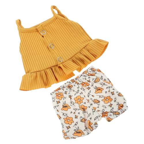 FUNNETOYU Puppenkleidung mit Camisole und Shorts für Dolls Weiche Langlebige Stoffe Modische Blumenmuster Niedliche Bekleidung für Born Puppen Geschenk FUNNETOYU Puppenkleidung mit Camisole und Shorts für Dolls Weiche Langlebige Stoffe Modische Blumenmuster Niedliche Bekleidung für Born Puppen Geschenk von FUNNETOYU