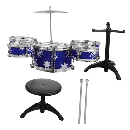 FUNNETOYU Schlagzeug Set mit Hocker Jazz Drum Kit Playset für Anfänger Komplettes Musikinstrument mit Becken Tamburin und Trommelstöcken Buntes Percussion für Kleinkinder FUNNETOYU Schlagzeug Set mit Hocker Jazz Drum Kit Playset für Anfänger Komplettes Musikinstrument mit Becken Tamburin und Trommelstöcken Buntes Percussion für Kleinkinder von FUNNETOYU