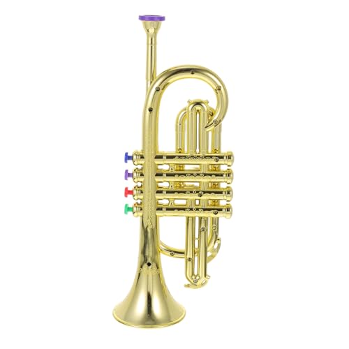 FUNNETOYU Simulation Trompete Leichtes Kunststoff Blasinstrument Bunt Kreatives Lernspielzeug für Mädchen Jungen Kindergarten FUNNETOYU Simulation Trompete Leichtes Kunststoff Blasinstrument Bunt Kreatives Lernspielzeug für Mädchen Jungen Kindergarten von FUNNETOYU
