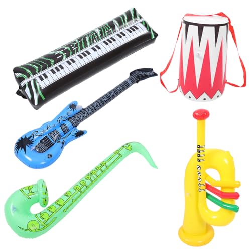FUNNETOYU Teiliges Aufblasbares Musikinstrumente PVC Gitarre Saxophon Trompete Keyboard Trommel Bunte Party Deko für Geburtstagsfeiern Bühnenauftritte Spielspaß Jungen FUNNETOYU Teiliges Aufblasbares Musikinstrumente PVC Gitarre Saxophon Trompete Keyboard Trommel Bunte Party Deko für Geburtstagsfeiern Bühnenauftritte Spielspaß Jungen von FUNNETOYU