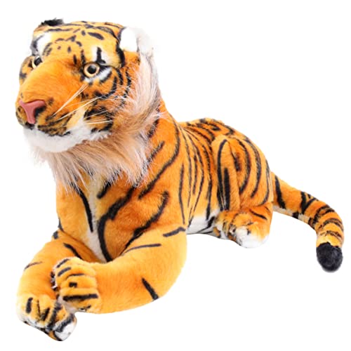 FUNNETOYU Tiger Ausgestopftes Tierspielzeug Tigerpuppe Mit Tieren Gefüllte Puppen Stoffpuppen Simulation Tiger Orange von FUNNETOYU