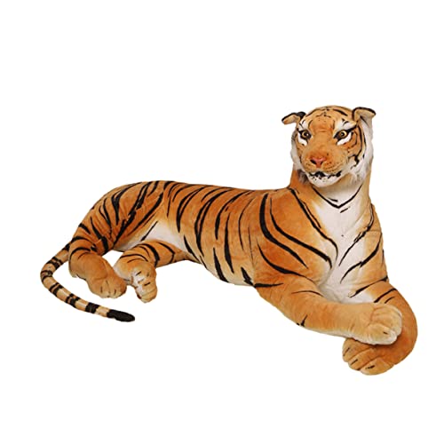 FUNNETOYU Tigerpuppe Kuscheltier Animal Figures plushbit bidoof Plush Room Decor for Soft Toy mit Tieren gefüllte Puppen ausgestopftes Tierspielzeug Tiger Stoffpuppen Orange von FUNNETOYU