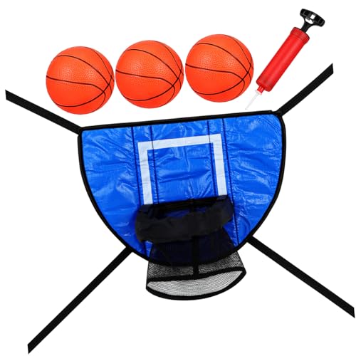 FUNNETOYU Trampolin Basketballkorb mit Basketballrahmen PVC Bällen und Pumpe Einfach Montierbares Outdoor Zubehör für Gartenpartys und Drinnen Strapazierfähiges Trampolin Accessoire FUNNETOYU Trampolin Basketballkorb mit Basketballrahmen PVC Bällen und Pumpe Einfach Montierbares Outdoor Zubehör für Gartenpartys und Drinnen Strapazierfähiges Trampolin Accessoire von FUNNETOYU