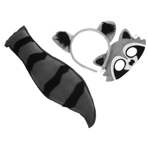 FUNNETOYU Waschbär Kostüm mit Stirnband Maske und Flauschiges Tierkostüm Zubehör für Halloween Karneval Cosplay Fasching Party Bühnenauftritte FUNNETOYU Waschbär Kostüm mit Stirnband Maske und Flauschiges Tierkostüm Zubehör für Halloween Karneval Cosplay Fasching Party Bühnenauftritte von FUNNETOYU