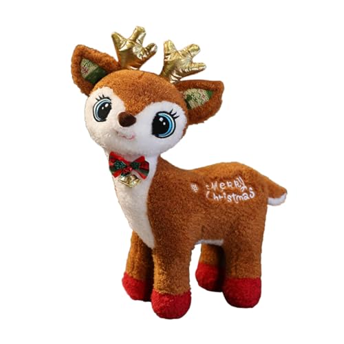 FUNNETOYU Weihnachtliches Plüsch Rentier Figur Weiches Stehendes Hirschmotiv Festliche Dekoration für Kinderzimmer und Wohnzimmer Braunes Kuscheltier als und Sofa Deko FUNNETOYU Weihnachtliches Plüsch Rentier Figur Weiches Stehendes Hirschmotiv Festliche Dekoration für Kinderzimmer und Wohnzimmer Braunes Kuscheltier als und Sofa Deko von FUNNETOYU
