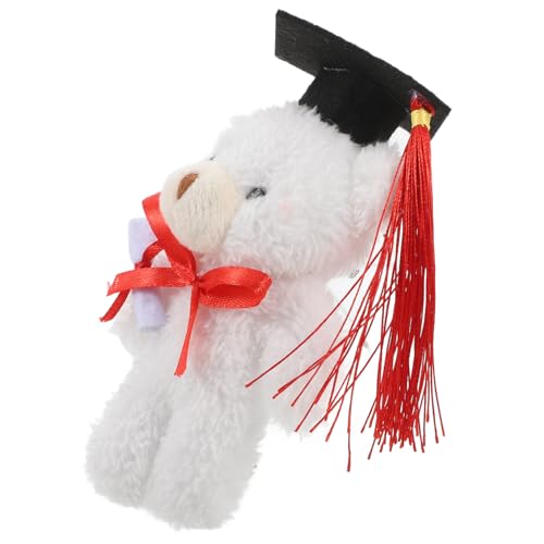 FUNNETOYU Weißer Mini Abschlussbär Plüsch Stofftier mit Talarmütze und Blumenstrauß Verpackung Kuscheliges für Absolventen Klasse Liebevolles zur Abschlussfeier FUNNETOYU Weißer Mini Abschlussbär Plüsch Stofftier mit Talarmütze und Blumenstrauß Verpackung Kuscheliges für Absolventen Klasse Liebevolles zur Abschlussfeier von FUNNETOYU
