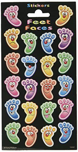 FUNNY PRODUCTS Aufkleber 3D-Funny Feet, Mehrfarbig, 100561 von FUNNY PRODUCTS