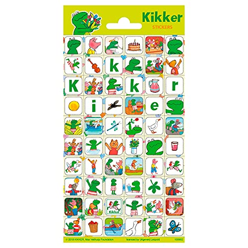 FUNNY PRODUCTS Blase Aufkleber Paper Kikker & Vriendjes (Mini), 100602, Mehrfarbig von FUNNY PRODUCTS