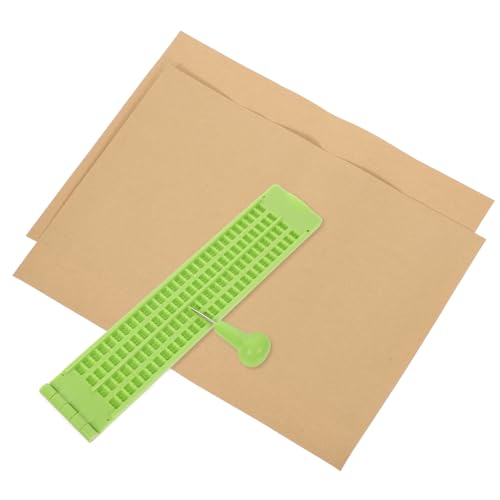 FUNOMOCYA 1 Set Braille Tafel Braille Griffbretter Für Blinde Kunststoff Braille Schreibschiefer Braille Schreib Griffbretter Braille Schiefertafel Und Stylus Braille Schiefer Set von FUNOMOCYA