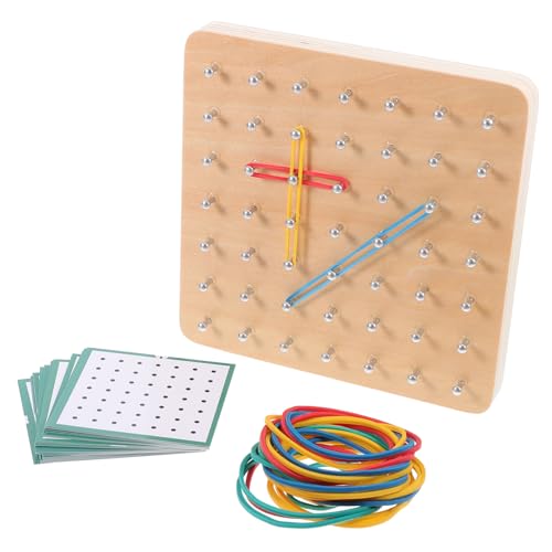 FUNOMOCYA 1 Set Grafisches Nagelbrett Mathematik Lernwerkzeug Lernspielzeug Holz Geoboard Vorschul Geoboard Geometrie Lernwerkzeug Kleinkind Geoboard Kinder Geoboard Spielzeug von FUNOMOCYA