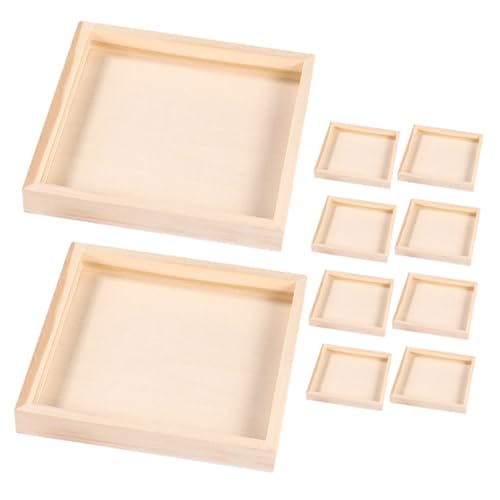 FUNOMOCYA 10 Stück Teiliges Holz Tablett Puzzle Aufbewahrungstabletts Stabiles Holz Tablett Organizer für Puzzle Bausteine Praktische Spielzeugablage FUNOMOCYA 10 Stück Teiliges Holz Tablett Puzzle Aufbewahrungstabletts Stabiles Holz Tablett Organizer für Puzzle Bausteine Praktische Spielzeugablage von FUNOMOCYA