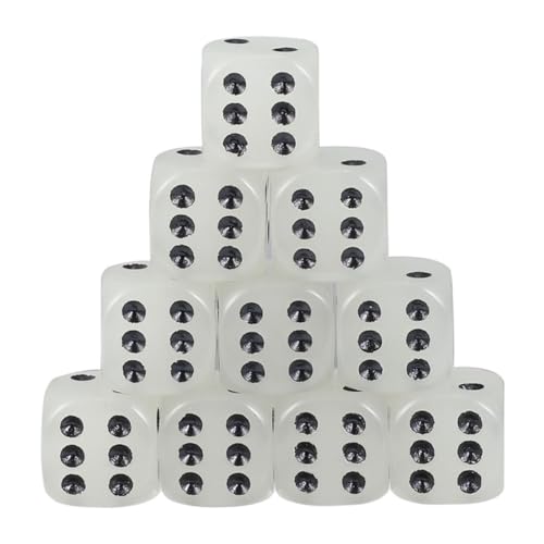 FUNOMOCYA 10 Stück Teiliges Würfel mit Abgerundeten Ecken Leuchtende Schwarze Punkte Spielwürfel für Party Brettspiele und Lernspiele Vielseitiges Würfelspielzeug FUNOMOCYA 10 Stück Teiliges Würfel mit Abgerundeten Ecken Leuchtende Schwarze Punkte Spielwürfel für Party Brettspiele und Lernspiele Vielseitiges Würfelspielzeug von FUNOMOCYA