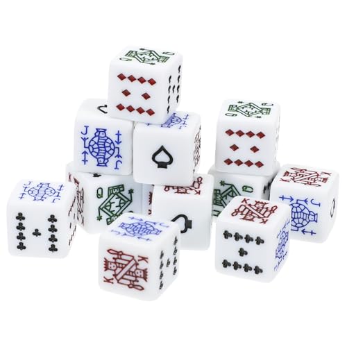 FUNOMOCYA 12 Stück Teiliges Poker Würfel Set Weiße Quadratische Würfel Verschleißfest Tragbar Lustiges Spielzubehör Für Party Kartenspiel Spielspaß FUNOMOCYA 12 Stück Teiliges Poker Würfel Set Weiße Quadratische Würfel Verschleißfest Tragbar Lustiges Spielzubehör Für Party Kartenspiel Spielspaß von FUNOMOCYA