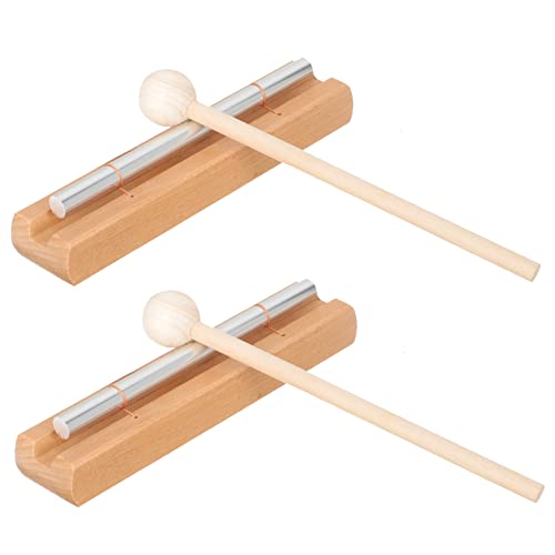 FUNOMOCYA 2 Satz Meditationsglocke Percussion-Glockenspiel im Klassenzimmer Lehrererinnerungsgong Schlagwerk musikinstrumente Musical Instruments Yoga-Glockenspiel Kindererinnerungsgong Holz von FUNOMOCYA