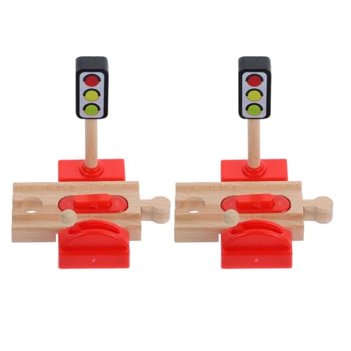 FUNOMOCYA 2 Stück Holz Zugschienen Zubehör mit Hebelbarriere Realistische Eisenbahn Verkehrszeichen für Kreative Zugbahn Szenen und Kindliches Rollenspiel FUNOMOCYA 2 Stück Holz Zugschienen Zubehör mit Hebelbarriere Realistische Eisenbahn Verkehrszeichen für Kreative Zugbahn Szenen und Kindliches Rollenspiel von FUNOMOCYA