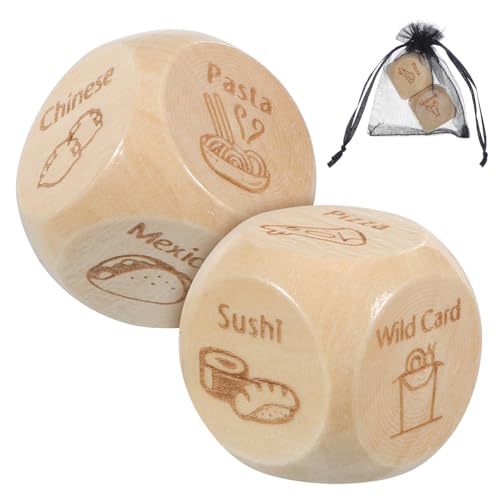 FUNOMOCYA 2 Stück Holz würfel Food Decision Maker Dinner Würfel mit Lebensmitteln Motiv Klein Tragbar Kompakt Schnelles Essensspiel FUNOMOCYA 2 Stück Holz würfel Food Decision Maker Dinner Würfel mit Lebensmitteln Motiv Klein Tragbar Kompakt Schnelles Essensspiel von FUNOMOCYA