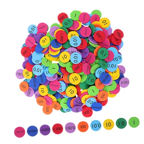 FUNOMOCYA 200 Stück Bunte Eva Zahlen Scheiben Lernspielzeug für Grundschule Mathe Zählchips Platzwert Manipulative für Vorschule und Familienaktivitäten zur Kognitiven FUNOMOCYA 200 Stück Bunte Eva Zahlen Scheiben Lernspielzeug für Grundschule Mathe Zählchips Platzwert Manipulative für Vorschule und Familienaktivitäten zur Kognitiven von FUNOMOCYA