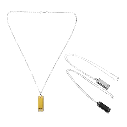 FUNOMOCYA 3 Stück Teiliges Mini Mundharmonika Tragbare Musikinstrumente als Partygeschenk in Gold Silber Schwarz Stilvolle Halskette für Junge Mädchen Kreative Musikalische Entwicklung FUNOMOCYA 3 Stück Teiliges Mini Mundharmonika Tragbare Musikinstrumente als Partygeschenk in Gold Silber Schwarz Stilvolle Halskette für Junge Mädchen Kreative Musikalische Entwicklung von FUNOMOCYA