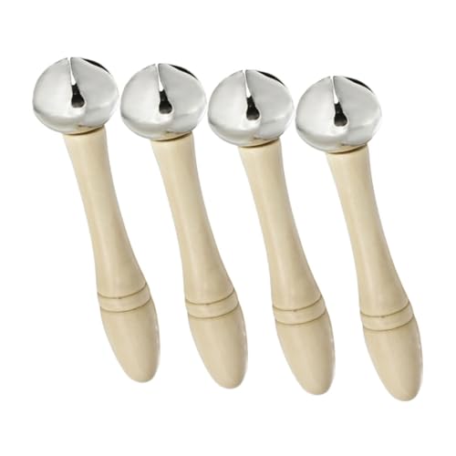 FUNOMOCYA 4 Stück Teiliges Hand Shake Bells mit Ergonomischem Holzgriff Langlebige Jingle Bells als Musikalisches Sensorik Geschenkidee für Musikliebhaber für Senioren FUNOMOCYA 4 Stück Teiliges Hand Shake Bells mit Ergonomischem Holzgriff Langlebige Jingle Bells als Musikalisches Sensorik Geschenkidee für Musikliebhaber für Senioren von FUNOMOCYA