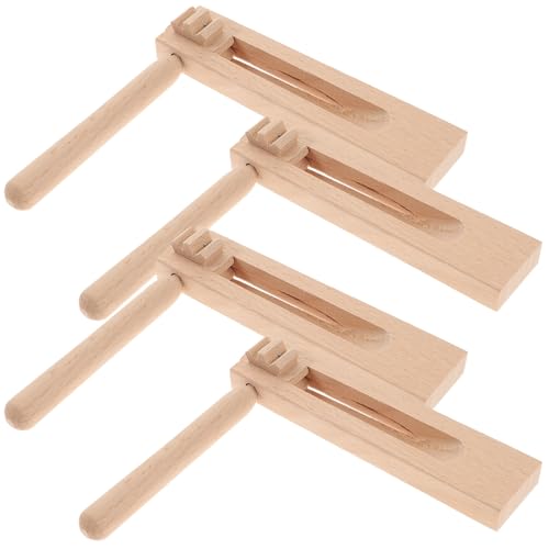 FUNOMOCYA 4 Stück Teiliges Holz Castanets für Sicheres Langlebiges Musikinstrument Einfach zu Halten Drehen Fördert Aufmerksamkeit und Neugier bei Jungen und Mädchen FUNOMOCYA 4 Stück Teiliges Holz Castanets für Sicheres Langlebiges Musikinstrument Einfach zu Halten Drehen Fördert Aufmerksamkeit und Neugier bei Jungen und Mädchen von FUNOMOCYA