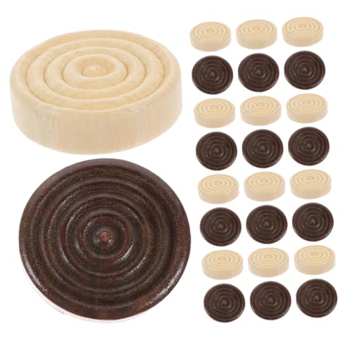 FUNOMOCYA 48 Stück Holz-damesteine Runde Spielsteine Stapelbar Ersatz Holzbrettspiel Zubehör für Reise Camping Familie Lernspielzeug FUNOMOCYA 48 Stück Holz-damesteine Runde Spielsteine Stapelbar Ersatz Holzbrettspiel Zubehör für Reise Camping Familie Lernspielzeug von FUNOMOCYA