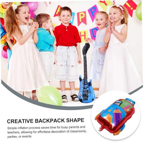 FUNOMOCYA 5 Stück Teiliges Schulranzen Aluminiumfolien Wiederverwendbare Robuste Schulballons Kreative Rucksackform für Kindergarten Klassenraum Back To School Partydekoration FUNOMOCYA 5 Stück Teiliges Schulranzen Aluminiumfolien Wiederverwendbare Robuste Schulballons Kreative Rucksackform für Kindergarten Klassenraum Back To School Partydekoration von FUNOMOCYA