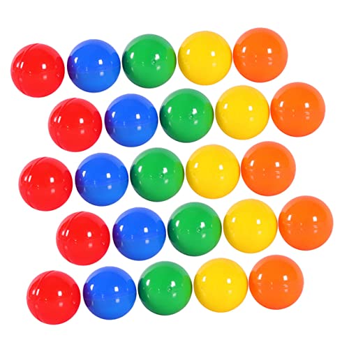 FUNOMOCYA 50 Stück Lotteriekugel Bingokugeln Ersatz farbige Kugeln Verlosung Bunte Bingo-Kugeln Hohle Lotterie Ball Anruf Ball nummeriert Kind Kunststoff Sphärisch von FUNOMOCYA